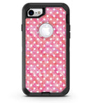 White Polka Dots over Pink Watercolor - iPhone 7 or 8 OtterBox Case & Skin Kits