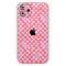 White Polka Dots over Pink Watercolor - Skin-Kit compatible with the Apple iPhone 12, 12 Pro Max, 12 Mini, 11 Pro or 11 Pro Max (All iPhones Available)