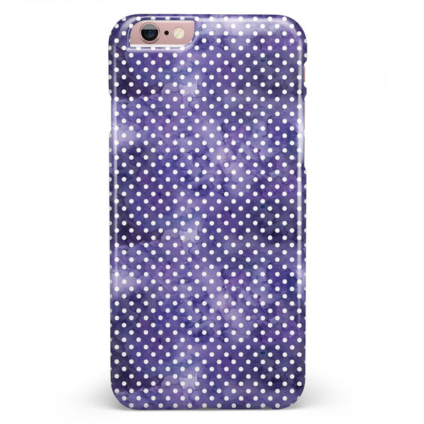 White Polka Dots over Purple Watercolor V2 iPhone 6/6s or 6/6s Plus INK-Fuzed Case