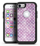 White Polka Dots over Purple Watercolor - iPhone 7 or 8 OtterBox Case & Skin Kits