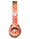 White Polka Dots over Red-Orange Watercolor Full-Body Skin Kit for the Beats by Dre Solo 3 Wireless Headphones