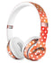 White Polka Dots over Red-Orange Watercolor Full-Body Skin Kit for the Beats by Dre Solo 3 Wireless Headphones