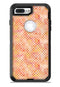 White Polka Dots over Red-Orange Watercolor V2 - iPhone 7 or 7 Plus Commuter Case Skin Kit