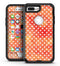 White Polka Dots over Red-Orange Watercolor - iPhone 7 Plus/8 Plus OtterBox Case & Skin Kits
