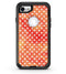 White Polka Dots over Red-Orange Watercolor - iPhone 7 or 8 OtterBox Case & Skin Kits
