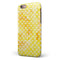 White Polka Dots over Yellow Watercolor iPhone 6/6s or 6/6s Plus 2-Piece Hybrid INK-Fuzed Case