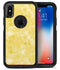 White Polka Dots over Yellow Watercolor V2 - iPhone X OtterBox Case & Skin Kits