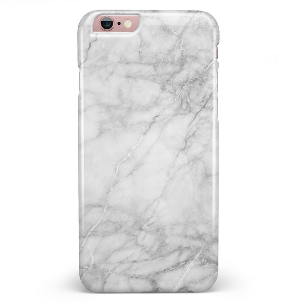 White Scratched Marble iPhone 6/6s or 6/6s Plus INK-Fuzed Case