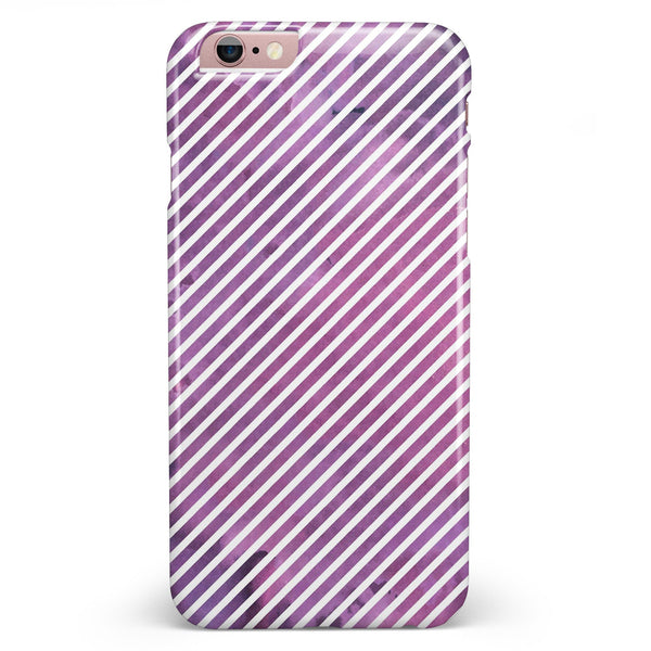 White Slanted Lines Over Pink Fumes iPhone 6/6s or 6/6s Plus INK-Fuzed Case