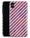 White Slanted Lines Over Pink and Purple Grunge Surface - iPhone X Clipit Case