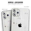White Vertical Wood Planks  - Skin-Kit compatible with the Apple iPhone 12, 12 Pro Max, 12 Mini, 11 Pro or 11 Pro Max (All iPhones Available)