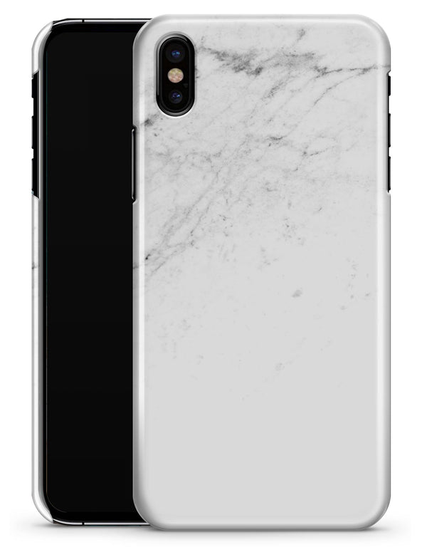 White and Black Marble Surface - iPhone X Clipit Case