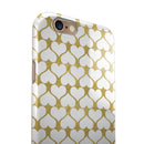 White and Gold Foil Hearts v13 iPhone 6/6s or 6/6s Plus 2-Piece Hybrid INK-Fuzed Case