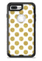 White and Gold Foil Polka v10 - iPhone 7 or 7 Plus Commuter Case Skin Kit