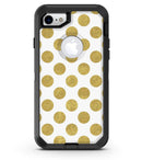 White and Gold Foil Polka v10 - iPhone 7 or 8 OtterBox Case & Skin Kits
