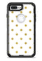 White and Gold Foil Polka v12 - iPhone 7 or 7 Plus Commuter Case Skin Kit