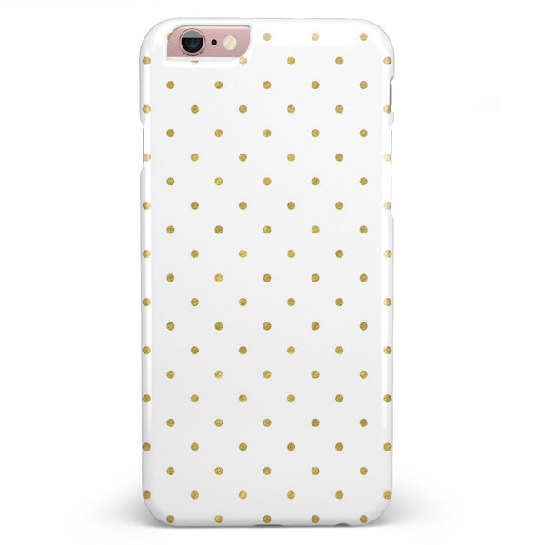 White and Gold Foil Polka v14 iPhone 6/6s or 6/6s Plus INK-Fuzed Case