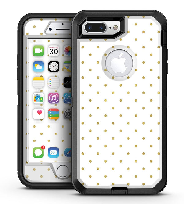 White and Gold Foil Polka v14 - iPhone 7 Plus/8 Plus OtterBox Case & Skin Kits