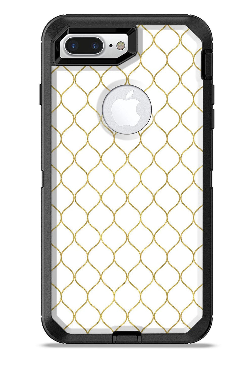 White and Gold Foil v1 - iPhone 7 or 7 Plus Commuter Case Skin Kit