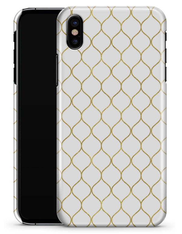 White and Gold Foil v1 - iPhone X Clipit Case