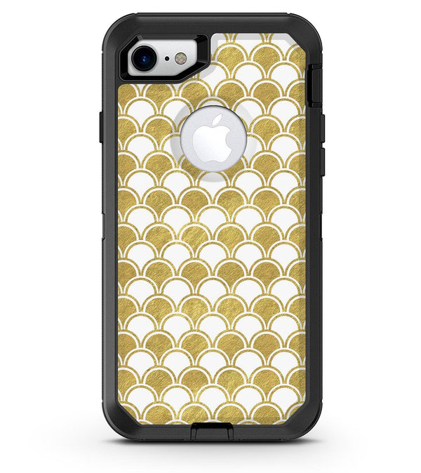 White and Gold Foil v2 - iPhone 7 or 8 OtterBox Case & Skin Kits