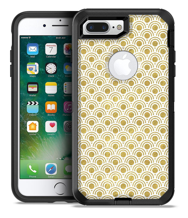White and Gold Foil v3 - iPhone 7 or 7 Plus Commuter Case Skin Kit