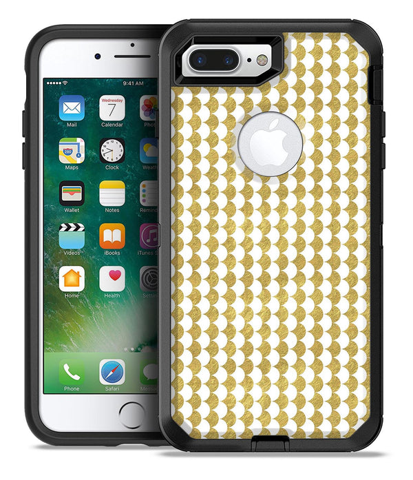 White and Gold Foil v4 - iPhone 7 or 7 Plus Commuter Case Skin Kit