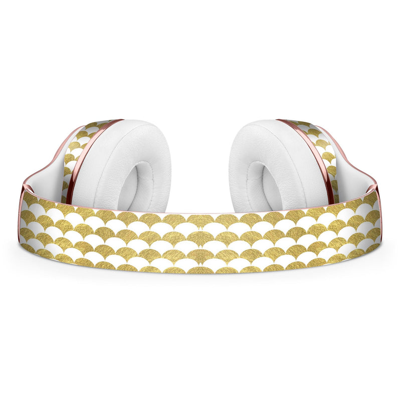 White and Gold Foil v4 Full-Body Skin Kit for the Beats by Dre Solo 3 Wireless Headphones