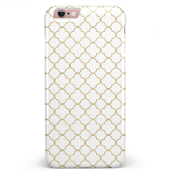 White and Gold Foil v5 iPhone 6/6s or 6/6s Plus INK-Fuzed Case