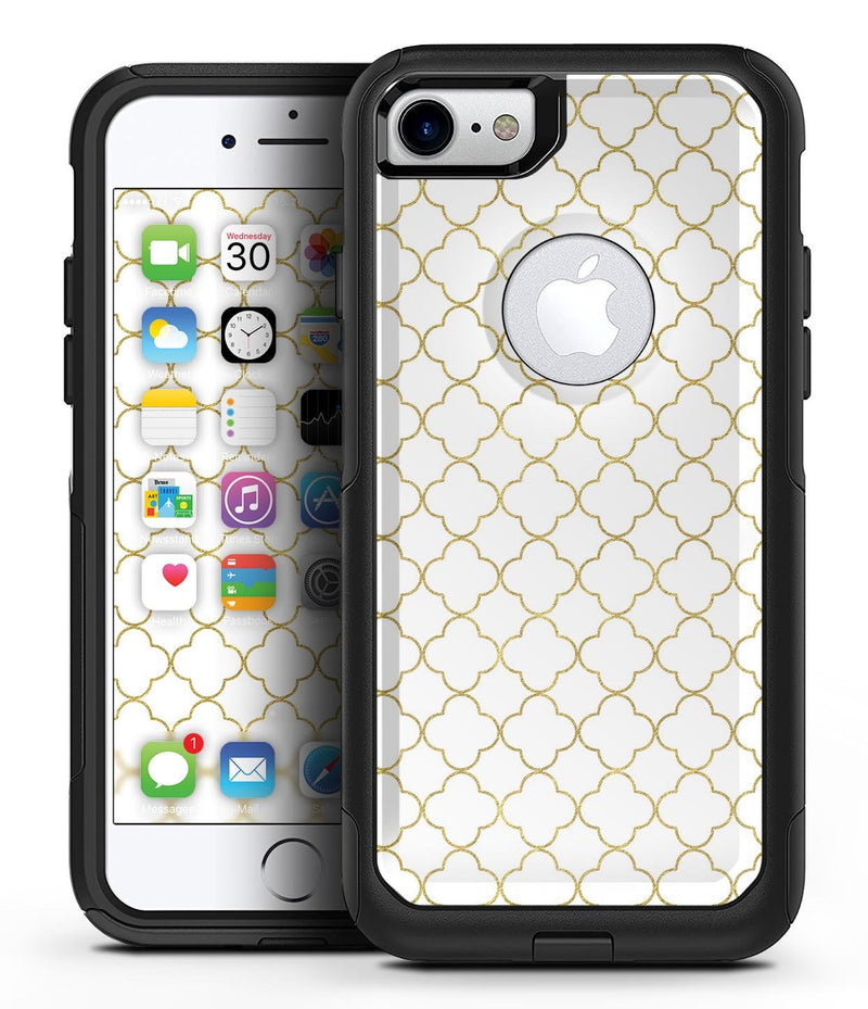 White and Gold Foil v5 - iPhone 7 or 8 OtterBox Case & Skin Kits