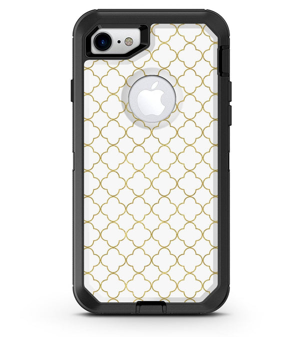 White and Gold Foil v5 - iPhone 7 or 8 OtterBox Case & Skin Kits