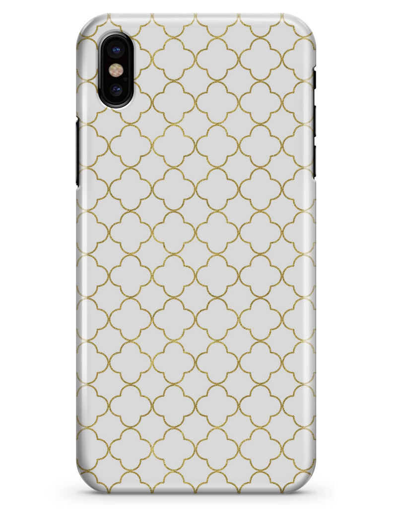 White and Gold Foil v5 - iPhone X Clipit Case