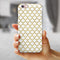 White and Gold Foil v6 iPhone 6/6s or 6/6s Plus 2-Piece Hybrid INK-Fuzed Case