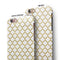 White and Gold Foil v6 iPhone 6/6s or 6/6s Plus 2-Piece Hybrid INK-Fuzed Case