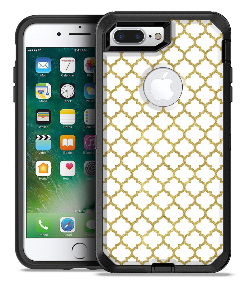 White and Gold Foil v6 - iPhone 7 Plus/8 Plus OtterBox Case & Skin Kits