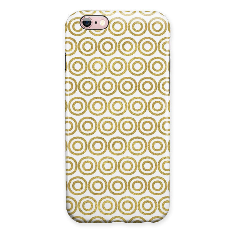 White and Gold Foil v7 iPhone 6/6s or 6/6s Plus 2-Piece Hybrid INK-Fuzed Case