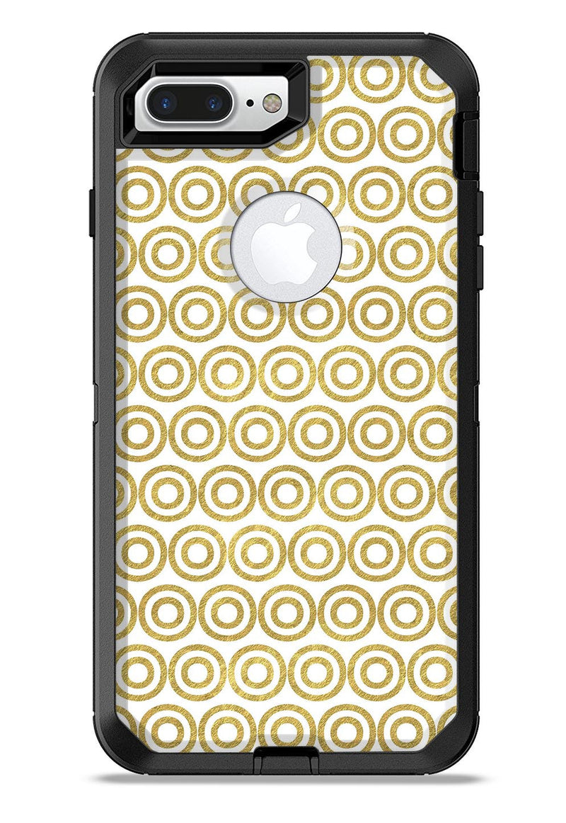 White and Gold Foil v7 - iPhone 7 or 7 Plus Commuter Case Skin Kit