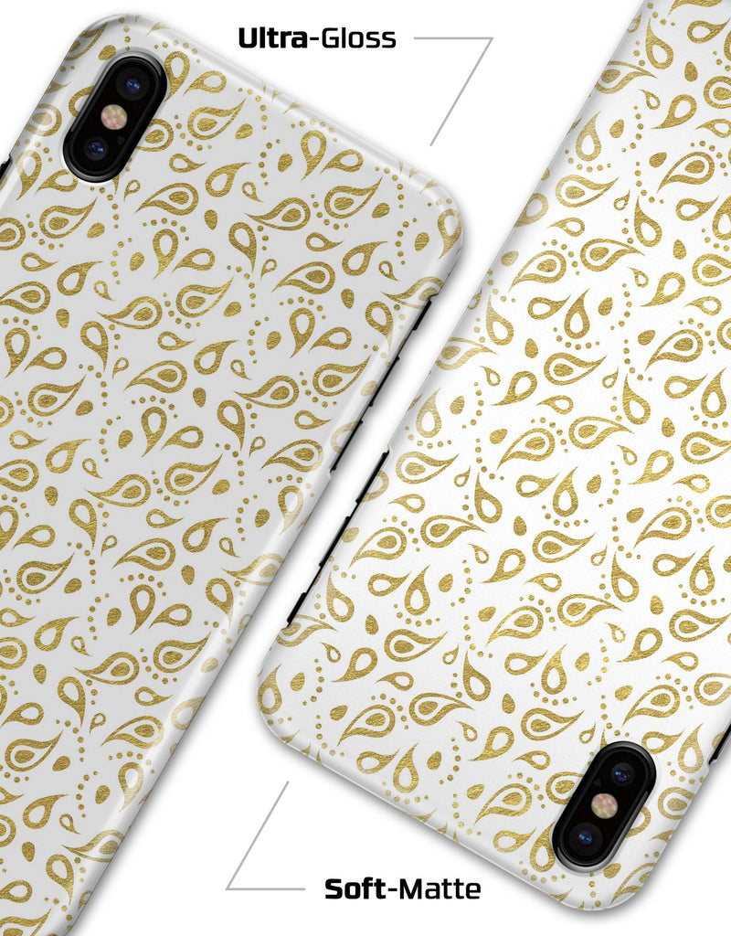 White and Gold Foil v8 - iPhone X Clipit Case