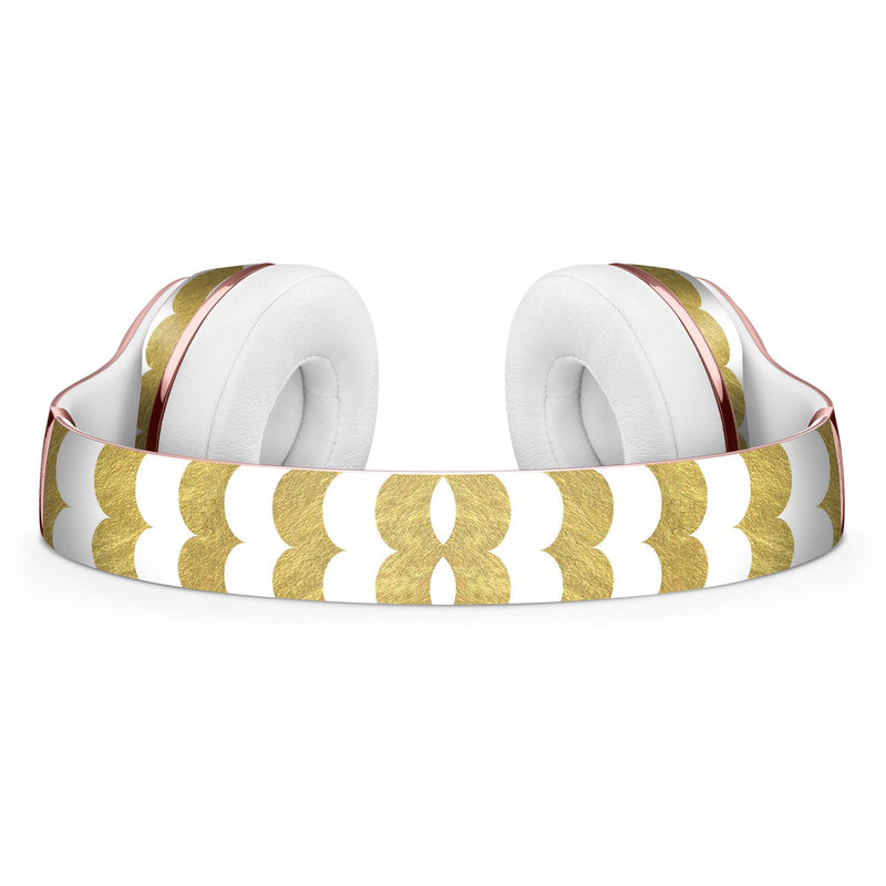 White and Gold Foil v9 Full-Body Skin Kit for the Beats by Dre Solo 3 Wireless Headphones