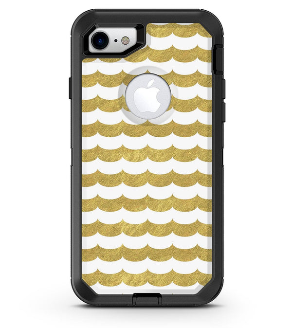 White and Gold Foil v9 - iPhone 7 or 8 OtterBox Case & Skin Kits