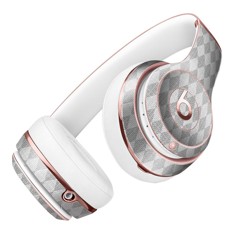 White and Gray Diamond Board Pattern Full-Body Skin Kit for the Beats by Dre Solo 3 Wireless Headphones