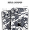 White and Gray Digital Camouflage - Skin-Kit compatible with the Apple iPhone 12, 12 Pro Max, 12 Mini, 11 Pro or 11 Pro Max (All iPhones Available)
