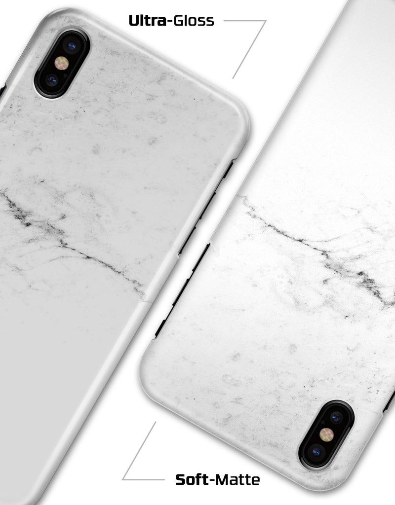 White and Gray Neutral Marble Surface - iPhone X Clipit Case