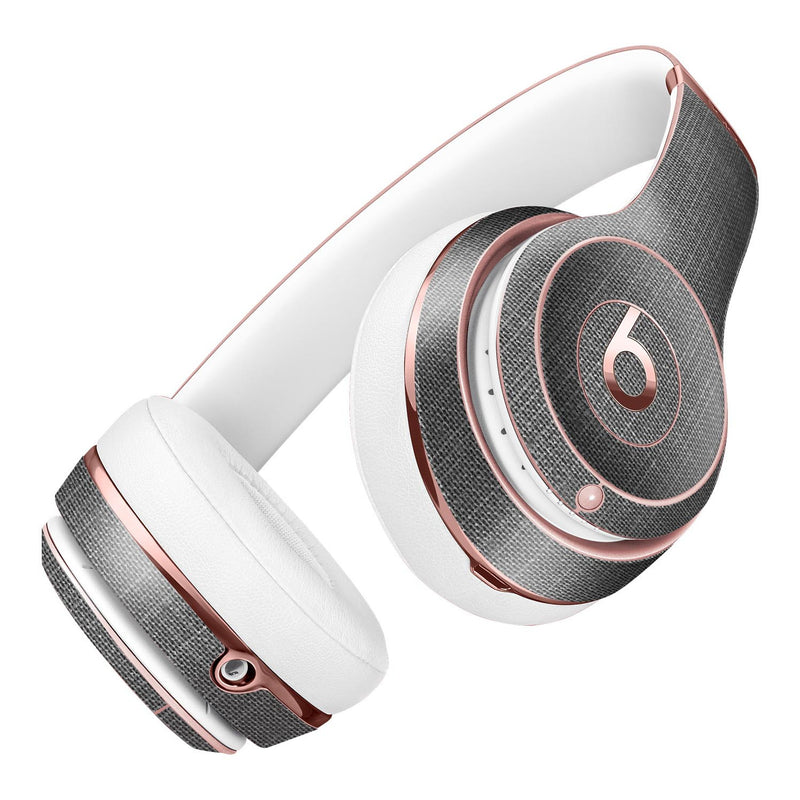 White and Gray Scratched Fabric Surface Full-Body Skin Kit for the Beats by Dre Solo 3 Wireless Headphones