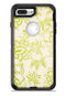 White and Green Floral Damask Pattern - iPhone 7 or 7 Plus Commuter Case Skin Kit
