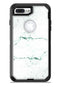 White and Green Marble Surface - iPhone 7 or 7 Plus Commuter Case Skin Kit