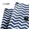 White and Navy Chevron Stripes - Full Body Skin Decal for the Apple iPad Pro 12.9", 11", 10.5", 9.7", Air or Mini (All Models Available)