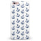 White and Navy Micro Anchors iPhone 6/6s or 6/6s Plus INK-Fuzed Case