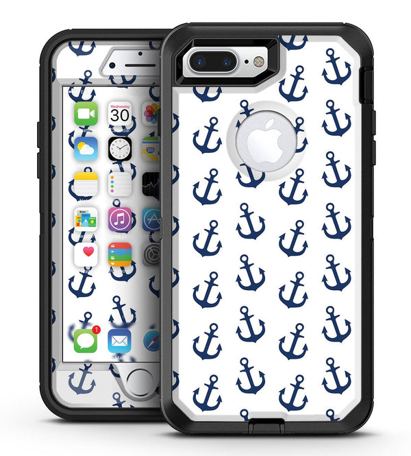 White and Navy Micro Anchors - iPhone 7 Plus/8 Plus OtterBox Case & Skin Kits