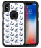 White and Navy Micro Anchors - iPhone X OtterBox Case & Skin Kits